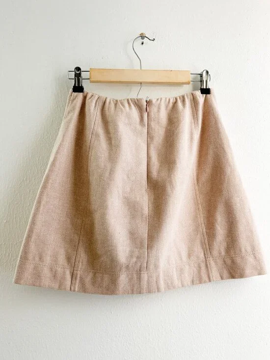 AJE Dorothy Flower Cotton and Linen Mini Skirt SZ 6 - Picture 7 of 12
